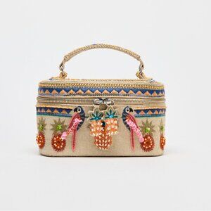 Zara BEADED RIGID BAG - NWT